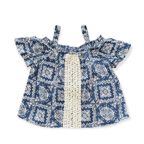 Justice girls bohemian style off the shoulder blouse - Picture 2 of 11